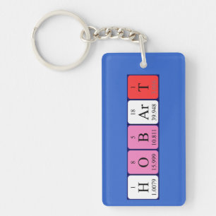 Porte-clés Clé de nom de table périodique Hobart