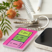 Porte-clés Clé de nom de table périodique Ilvy (Devant droit)