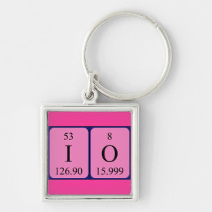 Porte-clés Clé de nom de table périodique Io