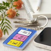 Porte-clés Clé de nom de table périodique Kash (Devant droit)