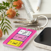 Porte-clés Clé de nom de table périodique Kine (Devant droit)