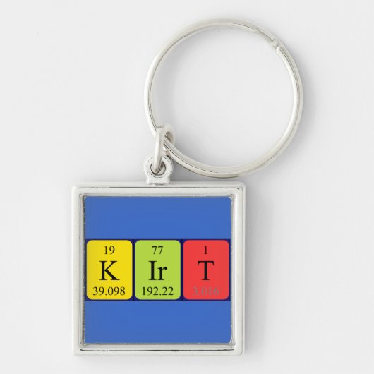 Porte-clés Clé de nom de table périodique Kirt (Devant)