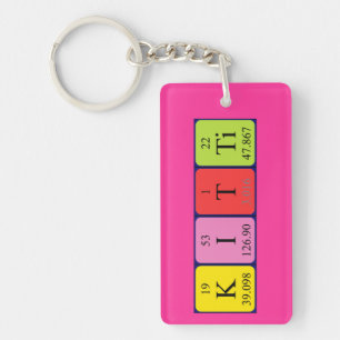 Porte-clés Clé de nom de table périodique Kitti