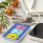 Porte-clés Clé de nom de table périodique Klaas (Devant droit)