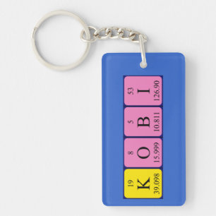 Porte-clés Clé de nom de table périodique Kobi