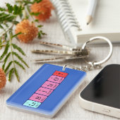 Porte-clés Clé de nom de table périodique Labinot (Devant droit)