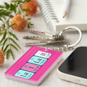 Porte-clés Clé de nom de table périodique Lailah (Devant droit)