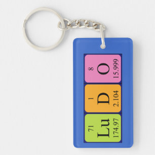 Porte-clés Clé de nom de table périodique Ludo