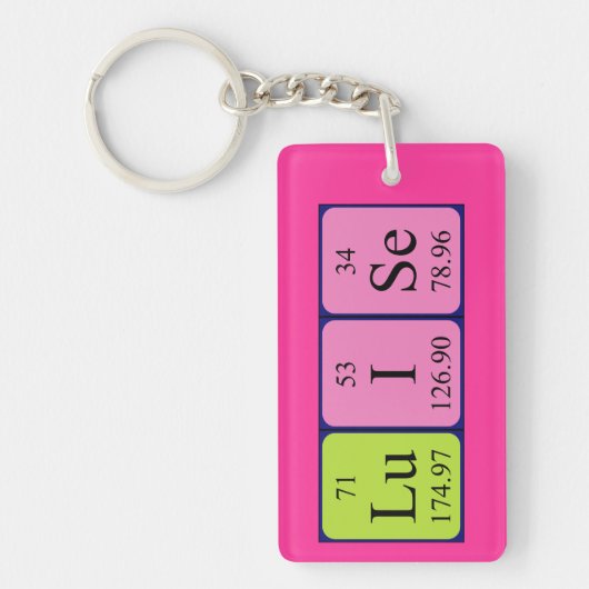 Porte-clés Clé de nom de table périodique Luise (Devant)