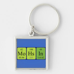 Porte-clés Clé de nom de table périodique Mohsin