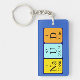 Porte-clés Clé de nom de table périodique Naud