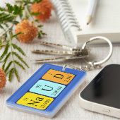 Porte-clés Clé de nom de table périodique Naud (Devant droit)