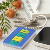 Porte-clés Clé de nom de table périodique Nick (Devant droit)