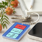 Porte-clés Clé de nom de table périodique Nout (Devant droit)