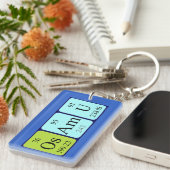 Porte-clés Clé de nom de table périodique Osamu (Devant droit)