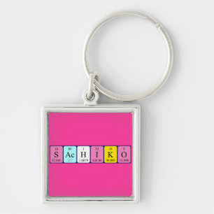 Porte-clés Clé de nom de table périodique Sachiko