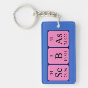 Porte-clés Clé de nom de table périodique Sebas