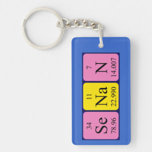Porte-clés Clé de nom de table périodique Senan