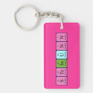 Porte-clés Clé de nom de table périodique Steinunn