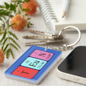 Porte-clés Clé de nom de table périodique Teun (Devant droit)