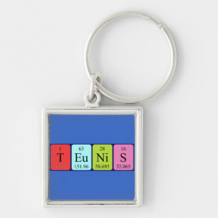 Porte-clés Clé de nom de table périodique Teunis