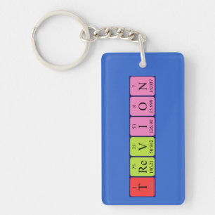 Porte-clés Clé de nom de table périodique Trevion