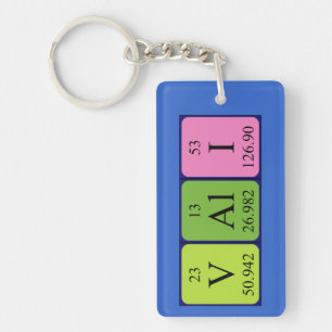 Porte-clés Clé de nom de table périodique Vali