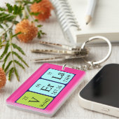 Porte-clés Clé de nom de table périodique Verla (Devant droit)