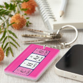 Porte-clés Clé de nom du tableau périodique de la carte (Devant droit)