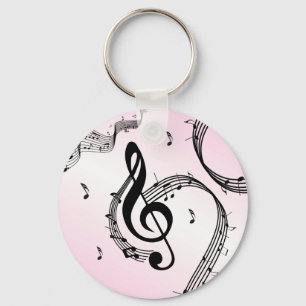 Porte-clés Clé de Sol Climaxique Rose