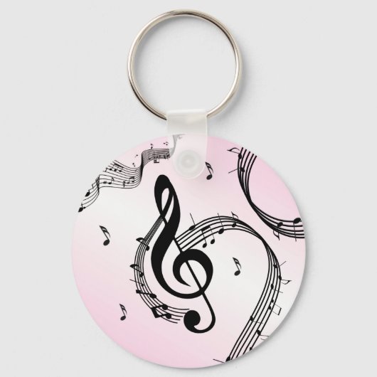 Porte-clés Clé de Sol Climaxique Rose (Recto)