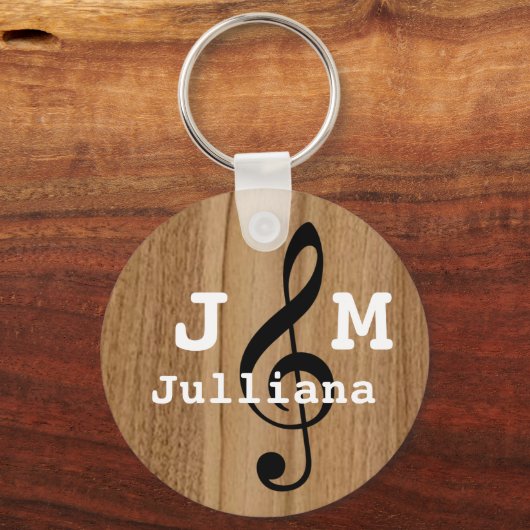 Porte-clés clé de treize sur mesure sur bois (Verso)