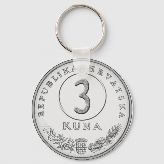 Porte-clés Clé d'hôtel avec kuna comme numéro de chambre (Recto)