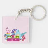 Porte-clés Clé d'ombre de jardinage personnalisée (Dos)