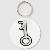 Porte-clés Clé squelette vintage dessinée à la main argent an (Verso)