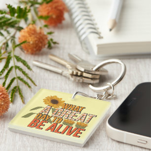 Porte-clés Clé Wordart Inspiration Great Day