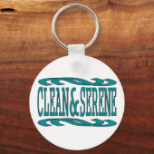Porte-clés Clean and Serene Inspirational Recovery Quote (Recto)