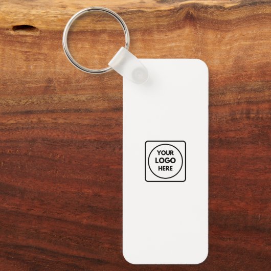 Porte-clés Clean Business Logo QR Code Horizontal Keychains (Recto)