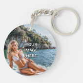 Porte-clés CLEAR! 🔑 Acrylic Keychain – Add Image or Text (Dos)