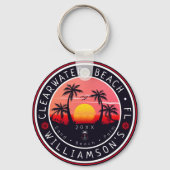 Porte-clés Clearwater Florida Retro Sunset Souvenirs 80s (Recto)