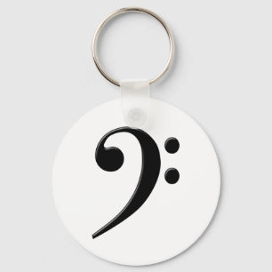 Porte-clés Clef basse - symbole de musique de clef de F