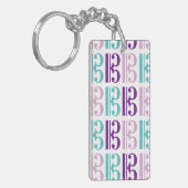 Porte-clés Clef d'alto - pourpre et Teal (Devant gauche)