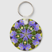 Porte-clés Clematis Kaleidoscope Art personnalisé (Verso)