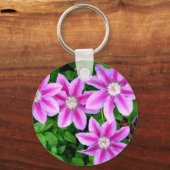 Porte-clés Clematis rose et Oregano sauvage (Recto)