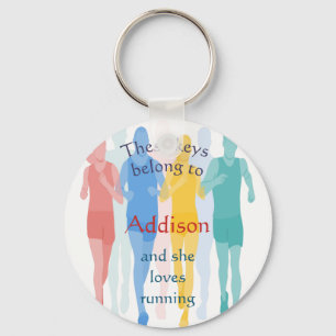 Porte-clés Clés appartenant à un nom personnalisé aime exécut