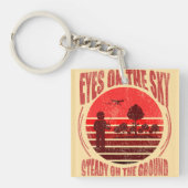 Porte-clés Clés de drone géospatiale/d'arpenteur (Devant)