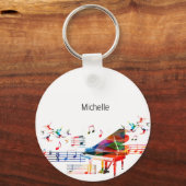 Porte-clés Clés de piano porte - clé pour enfants, pianiste o (Recto)