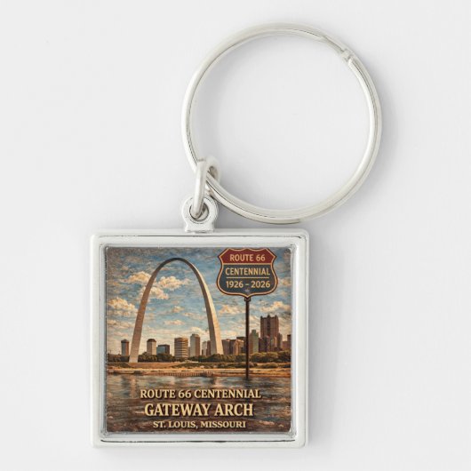 Porte-clés Clés du centenaire de la Gateway Arch Route 66 (Devant)