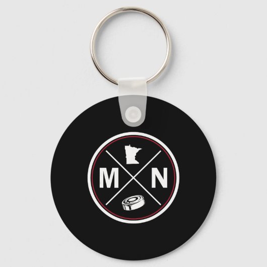 Porte-clés Clic Minnesota Hockey Mn Plan (Recto)