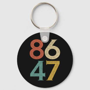 Porte-clés Clic Style Vintage 80s 86 47 Anti Trump